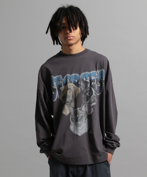 GEORGE'S（ジョージズ）の「CAT＆DOGロンT（Tシャツ/カットソー・メンズ・その他/グレー系その他/ライトグレー・MEDIUM/LARGE）」の6枚目の写真