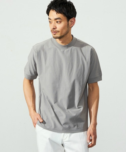EDWIN(エドウィン)の「デニスラ モックネック Tシャツ 半袖 速乾(Tシャツ/カットソー・メンズ・グレー/ブラック/ホワイト/ブルーグリーン・MEDIUM/LARGE/X-LARGE/SMALL)」の4枚目の写真