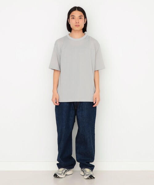 BEAMS T（ビームスティー）の「フットボール メッシュ Tシャツ（Tシャツ/カットソー・メンズ・ライトグレー/ネイビー・X-LARGE/SMALL/MEDIUM/LARGE）」の5枚目の写真