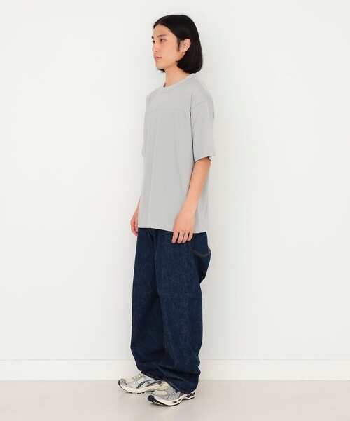 BEAMS T（ビームスティー）の「フットボール メッシュ Tシャツ（Tシャツ/カットソー・メンズ・ライトグレー/ネイビー・X-LARGE/SMALL/MEDIUM/LARGE）」の4枚目の写真