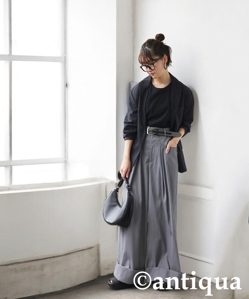 antiqua（アンティカ）の「スタッズレザーベルト（ベルト・レディース・ブラック・FREE）」の2枚目の写真