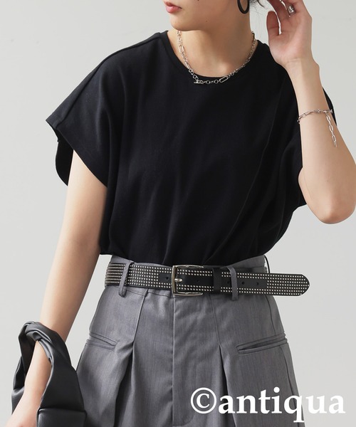 antiqua（アンティカ）の「スタッズレザーベルト（ベルト・レディース・ブラック・FREE）」の3枚目の写真