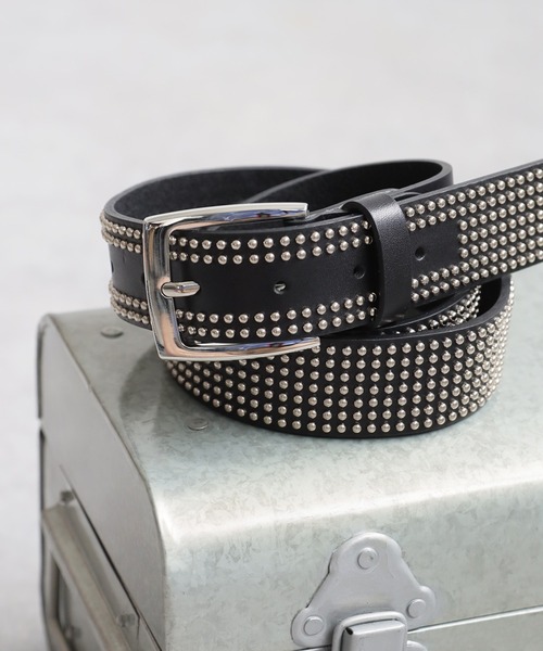 antiqua（アンティカ）の「スタッズレザーベルト（ベルト・レディース・ブラック・FREE）」の7枚目の写真