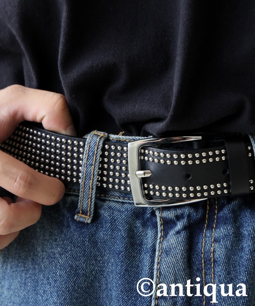 antiqua（アンティカ）の「スタッズレザーベルト（ベルト・レディース・ブラック・FREE）」の13枚目の写真