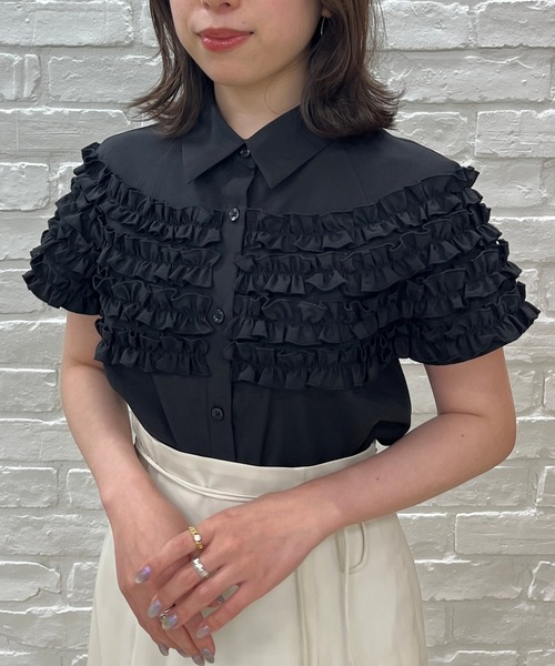 セール】ヨークギャザーフリルブラウス（シャツ/ブラウス）｜31