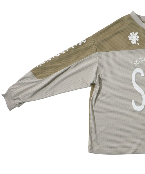 351118：SPRロゴ柄メッシュ切替ロングスリーブTシャツ（Tシャツ