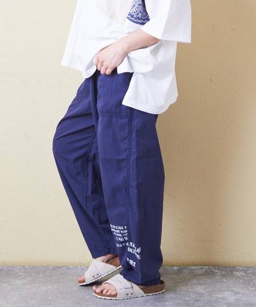 新品　キューブシュガー　コットン　薄ツイルミニヘリンボン 硫化染 バルーンパンツ セール】薄ツイル×ミニヘリンボン硫化染バルーンパンツ（その他