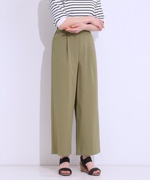 DRESKIP | 【S-LL/ひんやり】ゴールドパーツがアクセント ストレッチワイドパンツ(その他パンツ)