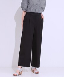 DRESKIP | 【S-LL/ひんやり】ゴールドパーツがアクセント ストレッチワイドパンツ(その他パンツ)