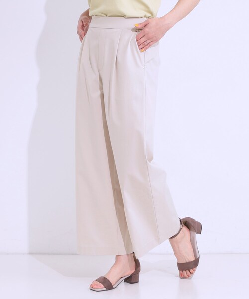 DRESKIP（ドレスキップ）の「【高レビュー/S-LL/ひんやり】ゴールドパーツがアクセント ストレッチワイドパンツ（その他パンツ・レディース・ナチュラル/ベージュ/ブラック/カーキ/ダークオリーブ・02/04/01/03）」の22枚目の写真