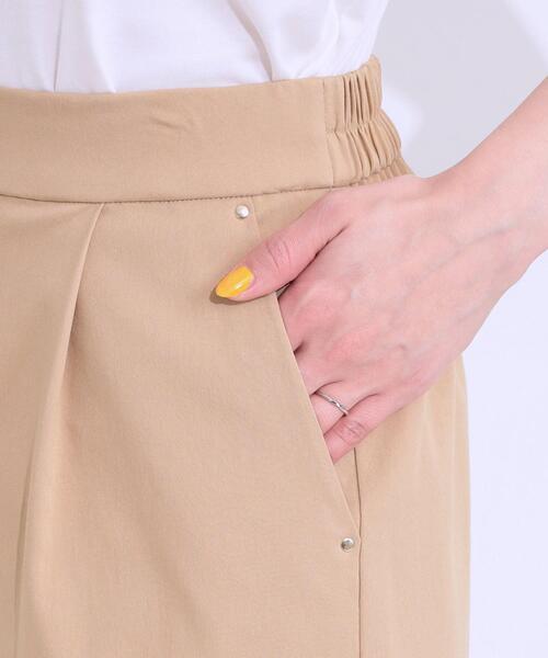 DRESKIP（ドレスキップ）の「【高レビュー/S-LL/ひんやり】ゴールドパーツがアクセント ストレッチワイドパンツ（その他パンツ・レディース・ナチュラル/ベージュ/ブラック/カーキ/ダークオリーブ・02/04/01/03）」の9枚目の写真