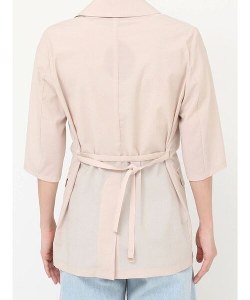 LAGUNAMOON（ラグナムーン）の「ベルトセットハーフスリーブジャケット（テーラードジャケット・レディース・ベージュ/モカ・FREE）」の11枚目の写真