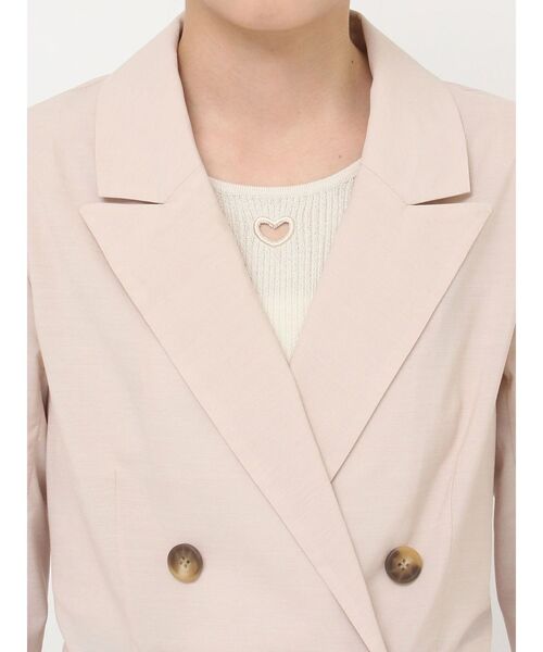 LAGUNAMOON（ラグナムーン）の「ベルトセットハーフスリーブジャケット（テーラードジャケット・レディース・ベージュ/モカ・FREE）」の12枚目の写真