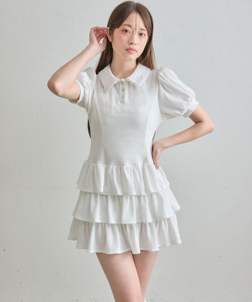 OLIVE des OLIVE ティアードミニカットワンピ ティアードミニカットワンピ（ワンピース）｜OLIVE des OLIVE