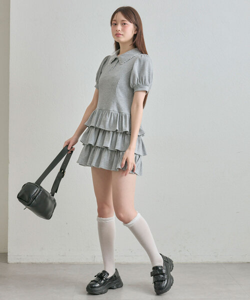 OLIVE des OLIVE ティアードミニカットワンピ OLIVE des ワンピース ティアードミニカットワンピ : ZOZOTOWN