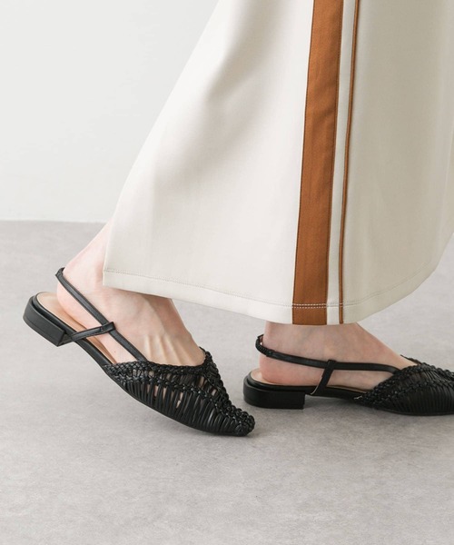 SENSE OF PLACE by URBAN RESEARCH（センスオブプレイスバイアーバンリサーチ）の「コードアミポインテッドサンダル（サンダル・レディース・オフホワイト/ブラック・LARGE/MEDIUM/SMALL）」の11枚目の写真