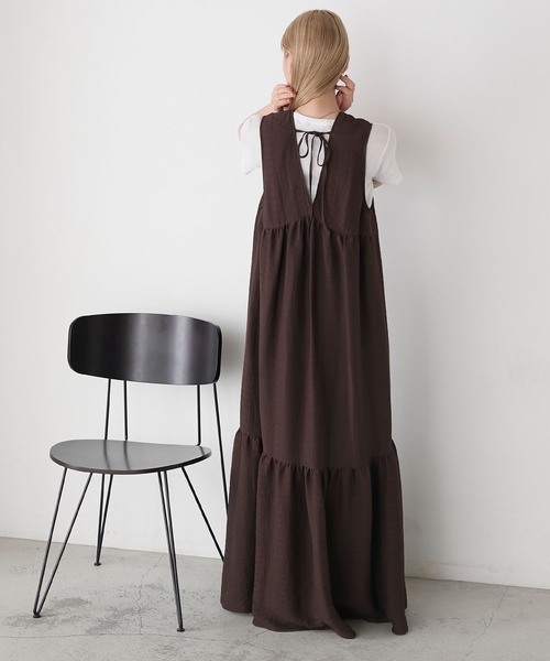 forksy.】Uネック ティアード タンクトップワンピース forksy.│MONO