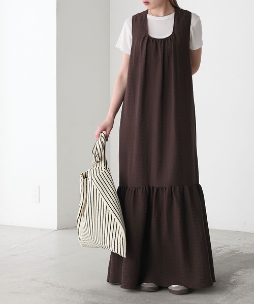 forksy.】Uネック ティアード タンクトップワンピース forksy.│MONO