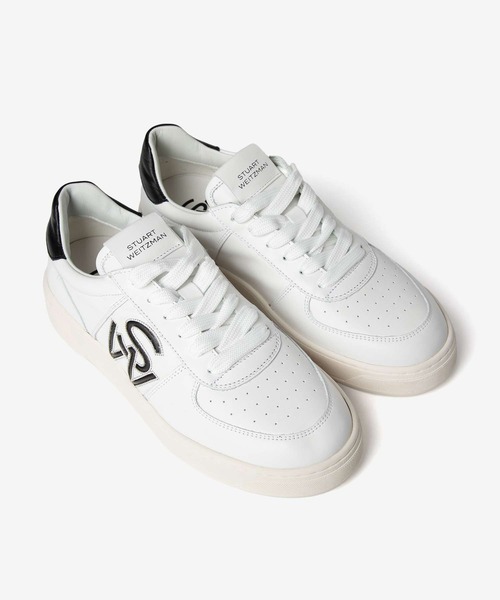STUART WEITZMAN(スチュアートワイツマン)の「STUART WEITZMAN SW COURTSIDE LOGO SNEAKER スチュアート・ワイツマン コートサイドロゴスニーカー スニーカー(スニーカー・レディース・ホワイト×ブラック・36/38/35/37)」の7枚目の写真