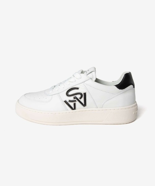 STUART WEITZMAN(スチュアートワイツマン)の「STUART WEITZMAN SW COURTSIDE LOGO SNEAKER スチュアート・ワイツマン コートサイドロゴスニーカー スニーカー(スニーカー・レディース・ホワイト×ブラック・36/38/35/37)」の8枚目の写真