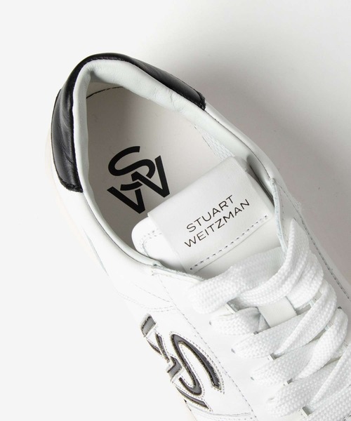STUART WEITZMAN(スチュアートワイツマン)の「STUART WEITZMAN SW COURTSIDE LOGO SNEAKER スチュアート・ワイツマン コートサイドロゴスニーカー スニーカー(スニーカー・レディース・ホワイト×ブラック・36/38/35/37)」の13枚目の写真