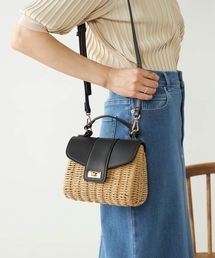 a.v.v | かごフラップハンドバッグ(かごバッグ)