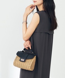 a.v.v（アーヴェヴェ）の「かごフラップハンドバッグ（かごバッグ）」