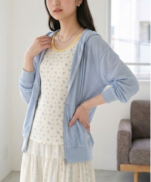 JEMORGAN(ジェーイーモーガン)の「【JEMORGAN / ジェーイーモーガン】パック入り 花柄ワッフルカップ付きクレリックタンクトップ(タンクトップ・レディース・パープル系1/ピンク系1/ブルー系1/ピンク系2・FREE)」の1枚目の写真