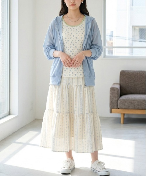 JEMORGAN(ジェーイーモーガン)の「【JEMORGAN / ジェーイーモーガン】パック入り 花柄ワッフルカップ付きクレリックタンクトップ(タンクトップ・レディース・パープル系1/ピンク系1/ブルー系1/ピンク系2・FREE)」の14枚目の写真