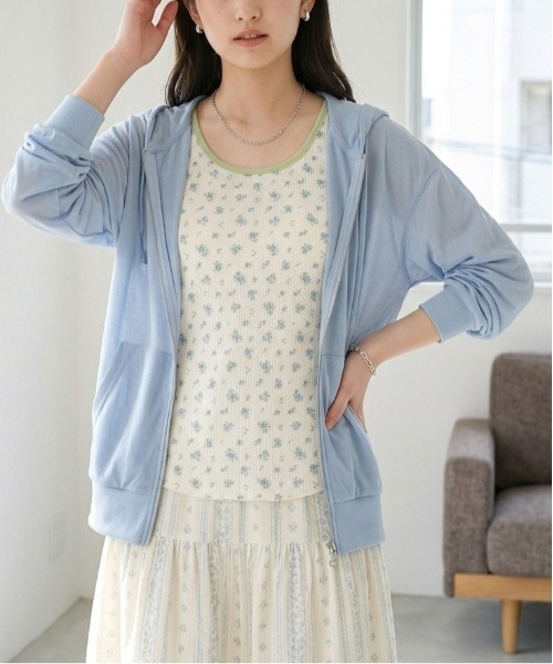 JEMORGAN(ジェーイーモーガン)の「【JEMORGAN / ジェーイーモーガン】パック入り 花柄ワッフルカップ付きクレリックタンクトップ(タンクトップ・レディース・パープル系1/ピンク系1/ブルー系1/ピンク系2・FREE)」の16枚目の写真
