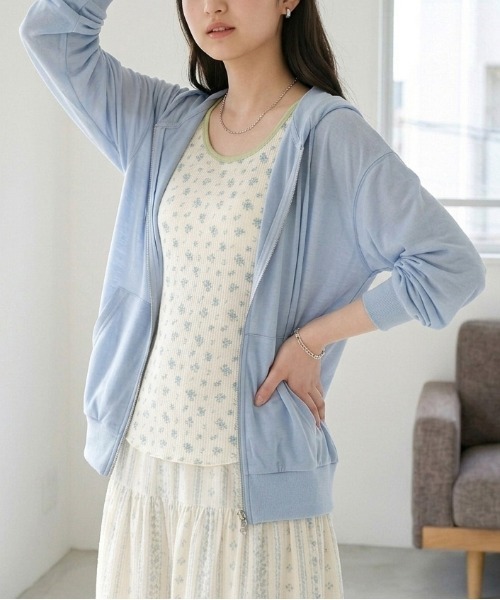 JEMORGAN(ジェーイーモーガン)の「【JEMORGAN / ジェーイーモーガン】パック入り 花柄ワッフルカップ付きクレリックタンクトップ(タンクトップ・レディース・パープル系1/ピンク系1/ブルー系1/ピンク系2・FREE)」の17枚目の写真
