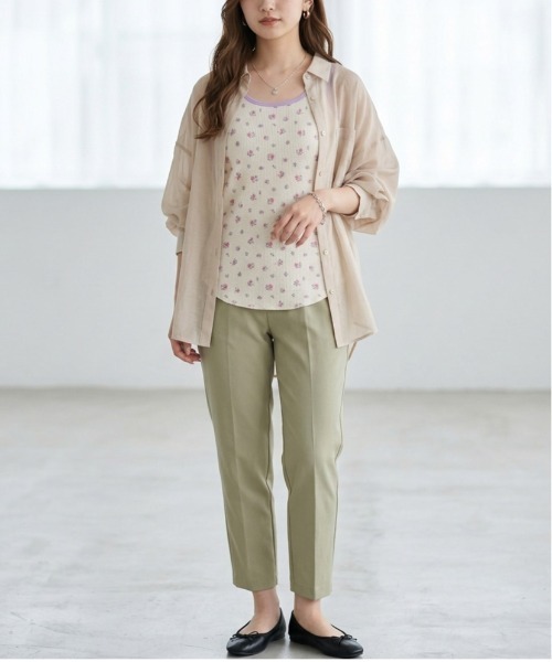 JEMORGAN(ジェーイーモーガン)の「【JEMORGAN / ジェーイーモーガン】パック入り 花柄ワッフルカップ付きクレリックタンクトップ(タンクトップ・レディース・パープル系1/ピンク系1/ブルー系1/ピンク系2・FREE)」の18枚目の写真