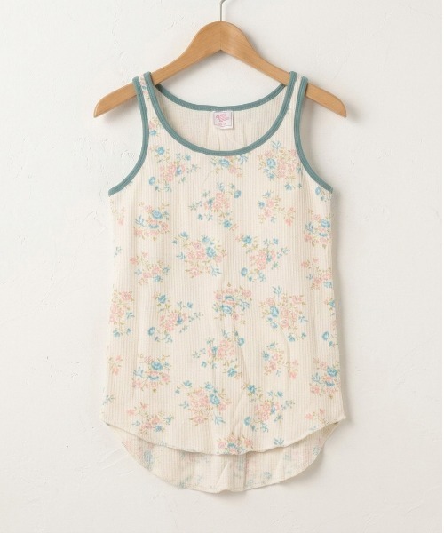 JEMORGAN(ジェーイーモーガン)の「【JEMORGAN / ジェーイーモーガン】パック入り 花柄ワッフルカップ付きクレリックタンクトップ(タンクトップ・レディース・パープル系1/ピンク系1/ブルー系1/ピンク系2・FREE)」の13枚目の写真