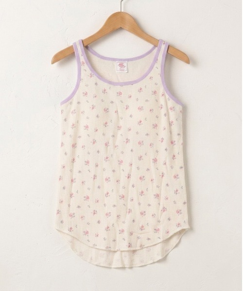 JEMORGAN(ジェーイーモーガン)の「【JEMORGAN / ジェーイーモーガン】パック入り 花柄ワッフルカップ付きクレリックタンクトップ(タンクトップ・レディース・パープル系1/ピンク系1/ブルー系1/ピンク系2・FREE)」の11枚目の写真
