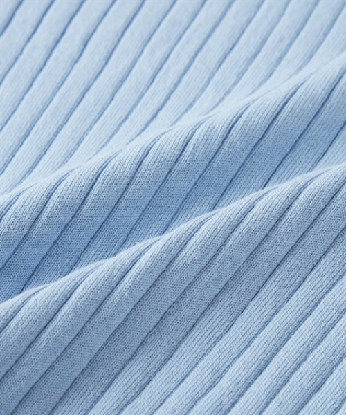 7days Life Styling（セブンデイズライフスタイリング）の「配色袖シアーリブニット（接触冷感・毛玉になりにくい・UVカット）＜大きいサイズ有＞（ニット/セーター・レディース・ブルー/杢グレー/ブラック・S/M/L/LL/3L）」の18枚目の写真