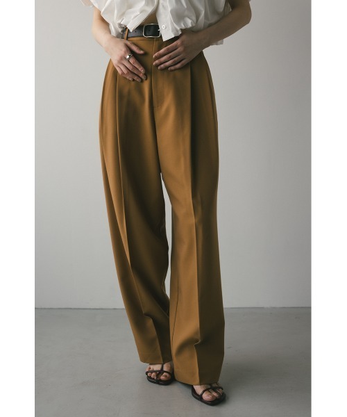 STYLEMIXER（スタイルミキサー）の「【大人気】ベーシックツータックパンツ（スラックス・レディース・アイボリー/グレー/ブラック/ベージュ・SMALL/MEDIUM/LARGE/X-SMALL）」の4枚目の写真