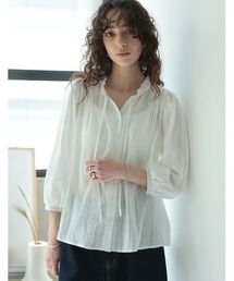 [2025 SUMMER COLLECTION]コットンシアーストライプブラウス