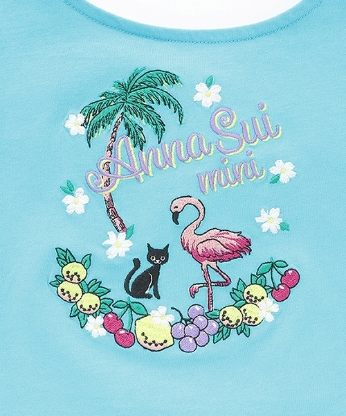 アナスイミニ 160【極美品】スカラ刺繍Tシャツ＆キュロット 袖スカラ刺しゅうTシャツ（Tシャツ） | ANNA SUI mini（アナ