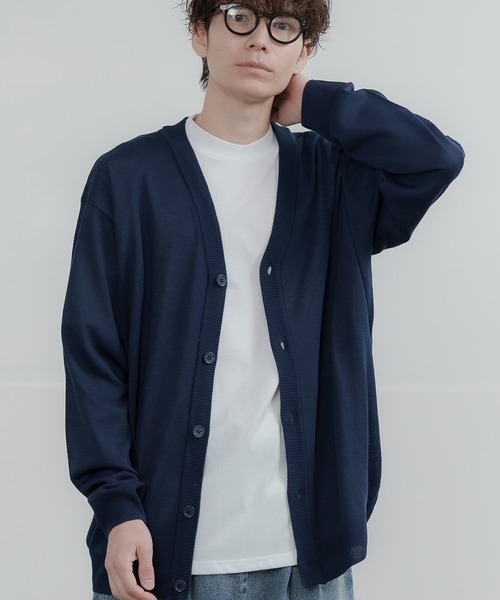 improves（インプローブス）の「セミルーズシルエット カーディガン（カーディガン/ボレロ・メンズ・レッド/グリーン/ネイビー/チャコール/ブラック/グレー/ブルー/ベージュ・LARGE/X-LARGE/MEDIUM）」の6枚目の写真