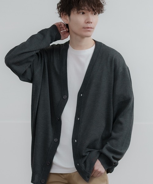 improves（インプローブス）の「セミルーズシルエット カーディガン（カーディガン/ボレロ・メンズ・レッド/グリーン/ネイビー/チャコール/ブラック/グレー/ブルー/ベージュ・LARGE/X-LARGE/MEDIUM）」の3枚目の写真