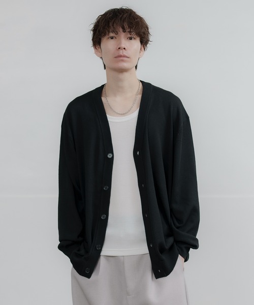 improves（インプローブス）の「セミルーズシルエット カーディガン（カーディガン/ボレロ・メンズ・レッド/グリーン/ネイビー/チャコール/ブラック/グレー/ブルー/ベージュ・LARGE/X-LARGE/MEDIUM）」の9枚目の写真