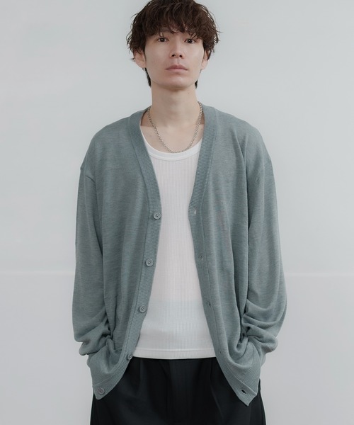 improves（インプローブス）の「セミルーズシルエット カーディガン（カーディガン/ボレロ・メンズ・レッド/グリーン/ネイビー/チャコール/ブラック/グレー/ブルー/ベージュ・LARGE/X-LARGE/MEDIUM）」の14枚目の写真