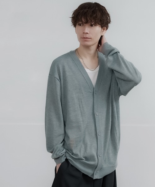 improves（インプローブス）の「セミルーズシルエット カーディガン（カーディガン/ボレロ・メンズ・レッド/グリーン/ネイビー/チャコール/ブラック/グレー/ブルー/ベージュ・LARGE/X-LARGE/MEDIUM）」の15枚目の写真