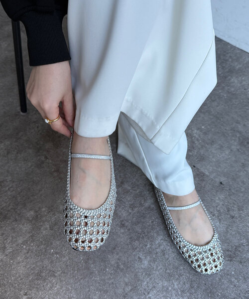 DouDou(ドゥドゥ)の「メッシュバレエ(バレエシューズ・レディース・シルバー/レッド/ブラック・LARGE/MEDIUM/SMALL)」の3枚目の写真