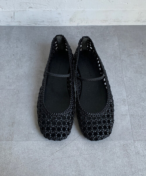 ブラックメッシュバレエシューズ メッシュ バレエシューズ