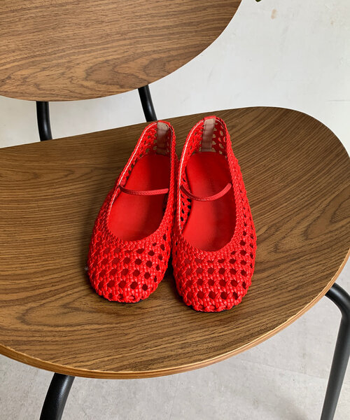 DouDou(ドゥドゥ)の「メッシュバレエ(バレエシューズ・レディース・シルバー/レッド/ブラック・LARGE/MEDIUM/SMALL)」の6枚目の写真