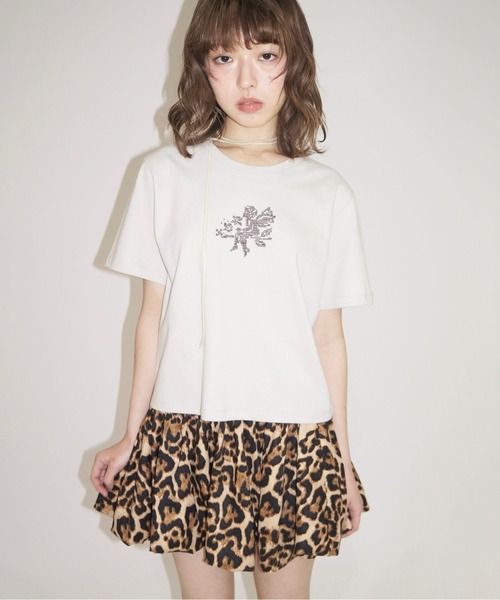 tシャツ 「 select 」cross-stitch angel T-shirt / クロスステッチ刺繍Tシャツ レディース select 】cross-stitch angel T-shirt / クロスステッチ刺繍T