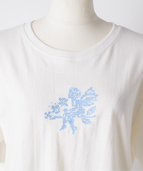tシャツ 「 select 」cross-stitch angel T-shirt / クロスステッチ刺繍Tシャツ レディース select 】cross-stitch angel T-shirt / クロスステッチ刺繍T