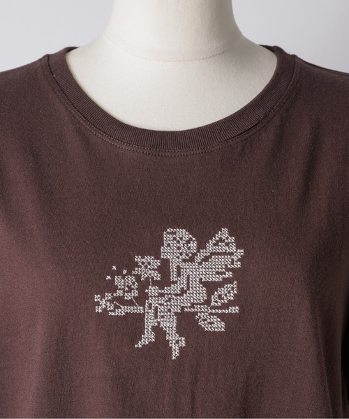 tシャツ 「 select 」cross-stitch angel T-shirt / クロスステッチ刺繍Tシャツ レディース select 】cross-stitch angel T-shirt / クロスステッチ刺繍T
