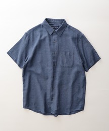 MANYMENMANYMINDS コットンリネンパナマ半袖レギュラーカラーシャツ